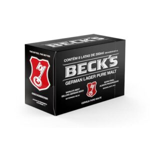 Pack Cerveja Becks Lata Sleek 350ml - com 08 unidades (Cervejas)