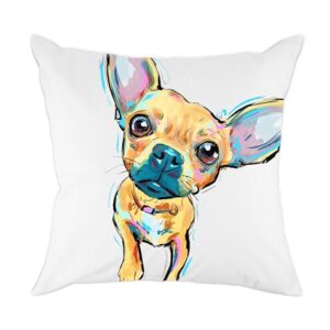 (Cd-go-w7) - Redland Art Cute Pet Chihuahua Dogs Pattern Cotton Polyester Throw Pillow Case Cushion Cover Home Decor (CDs)