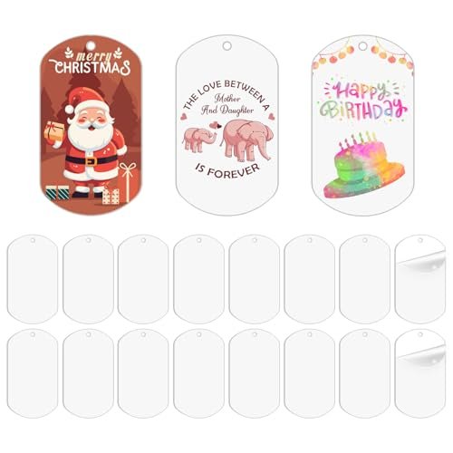 16 peças em branco cilíndrico acrílico com furo, discos de ornamento de plástico transparente, chaveiro em branco para vinil faça você mesmo artesanato adesivo arte e etiquetas, mini decoração de (Discos de Vinil)