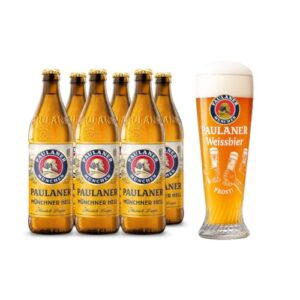 Kit 6 Cerveja Paulaner Munchner Hell 500ml + Copo Prost (Cervejas)