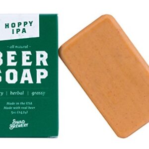 (Hoppy IPA (Beer)) - Hoppy IPA BEER SOAP Cool Guys Gift for Beer Drinkers, Men, Grooming, Father's and Valentine's Day All Natural + Made in USA Man Cave Approved (Cervejas)