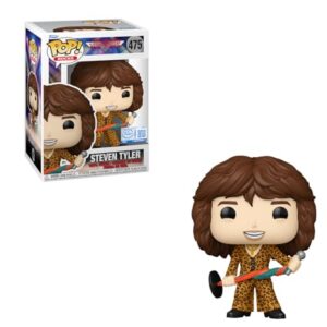 Funko Steven Tyler com estampa de leopardo exclusivo Pop Rocks boneco de vinil 475 (CDs)