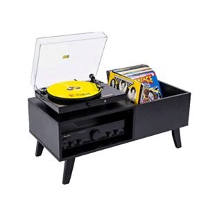 Estante Para Discos De Vinil E Toca Discos Retrô (Equipamentos)