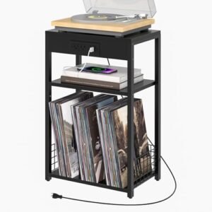 LELELINKY Suporte preto para toca-discos (Equipamentos)