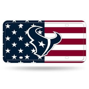 Rico Industries NFL Football Houston Texans USA Metal Auto Tag 15.2 cm x 30.5 cm - Ótimo para caminhão/carro/SUV (Discos de Vinil)