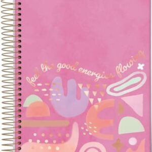 Jandaia - Caderno Espiral College 175x242mm CD 1 Matéria 80 Fls La Creme Fundo Rosa FSC (CDs)