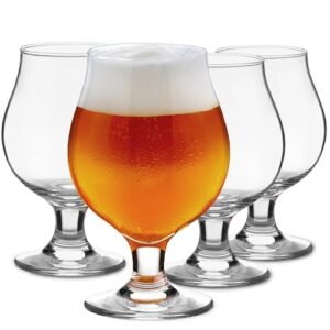 Meolibour Conjunto de 4 copos de cerveja, copos clássicos artesanais de 473 ml, conjunto de copos premium, pub, copos de cerveja de design exclusivo, seguro para lava-louças (Cervejas)