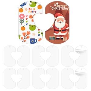 12 peças em branco cilíndrico acrílico com furo, 6 discos de ornamento de plástico transparente de coração, chaveiro em branco para vinil faça você mesmo artesanato arte e etiquetas, mini decoração de (Discos de Vinil)