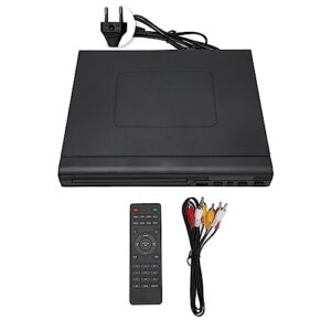 Asixxsix Mini HD DVD Player, CD Player Com Interface PAL NTSC USB 2.0 Integrada e Controle Remoto, Pequeno DVD Player para TV, Compatível Com DVD, CD DA, MP3, CD R, CD RW (EU) (CDs)
