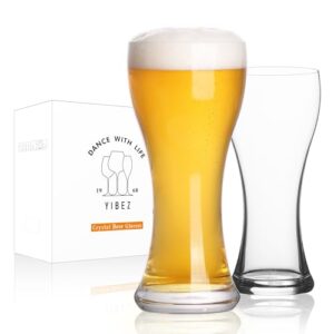 YIBEZ Conjunto de 2 copos de cerveja, copos Pilsner, copo de cerveja artesanal, copo de cerveja IPA, copo de cerveja de vidro sólido de 325 ml. Presentes de cerveja clássicos, copos de cerveja, (Cervejas)