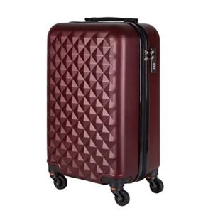 Mala de Bordo em ABS Com 4 Rodas 360 - Inglaterra (Vinho) (Vinhos)