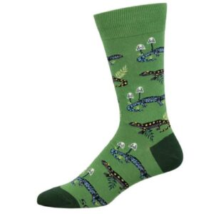Socksmith Meias masculinas Salamander Crew, verde, C/D-28, M (CDs)