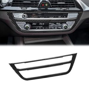 SUNJIKA Compatível com console central de fibra de carbono moldura de CD Mutimedia painel de controle adesivo para BMW Série 5 X3 G01 G08 G30 G38 525i 530i 540i 2018 2019 2020 2021 2022 2023 2024 (CDs)