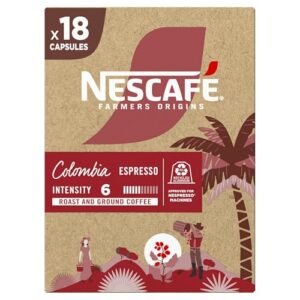 Café em Cápsula Nescafé Farmers Origins Colombia - compatível máquina Nespresso, 18 cápsulas 44g (Café)