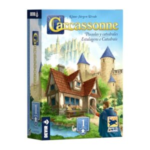 DEVIR - CARCASSONNE EXP1 - ESTALAGENS E CATEDRAIS NOVA EDICAO - JOGO DE TABULEIRO - 2 A 6 JOGADORES - IDADE: 7 ANOS (CDs)