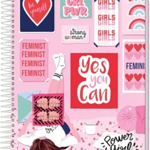 CADERNO UNIVERSITÁRIO C/D ESPIRAL 12 MATÉRIAS 168 FLS POWER GIRL (CDs)
