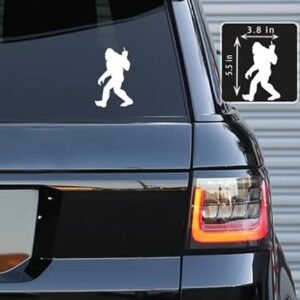 Printbeat Adesivos de vinil Big Foot Middle Finger para carros, vans, caminhões, laptop (branco, 14 cm x 9,7 cm) (Discos de Vinil)