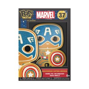 Funko Pop! Pin: Marvel Holiday - Gingerbread Captain America (Bonecos)