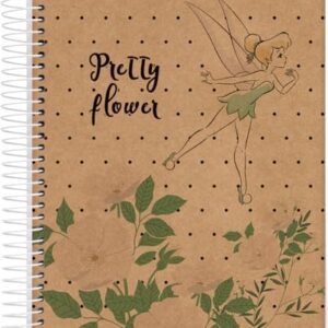 Caderno Espiral Univ CD 1 Matéria 80 Fls Tinker Bell Kraft Flower FSC - Jandaia (CDs)