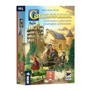 DEVIR - CARCASSONNE EXP 2 - CONSTRUTORES E COMERCIANTES NOVA EDICAO - JOGO DE TABULEIRO - 2 A 6 JOGADORES - IDADE: 7 ANOS (CDs)