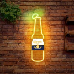 Painel Luminoso Neon Led Corona Beer Cerveja Luminária Bar Amarelo 127/220v (Cervejas)