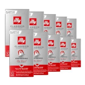 100 Cápsulas para Nespresso, Café Italiano Illy, Clássico (Café)