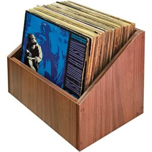 Nicho Preto Para Discos Lp Vinil Slim (Amadeirado Claro) (Equipamentos)