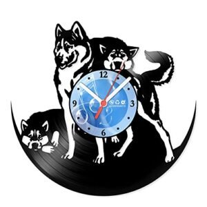 Relógio De Parede Disco Vinil Animais - Cachorros - VAN-192 (Discos de Vinil)