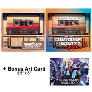 Guardians of the Galaxy Awesome Mix Vol. 1-2 - Complete Movies Soundtrack Audio CDs with Bonus Art Card (CDs)