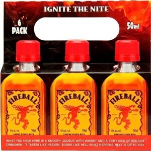 Fireball Licor Can Miniatura Com 6 Unidades Sabor Canela 50Ml (Bebidas)