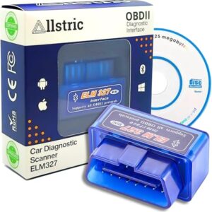 Allstric OBD2 Bluetooth. Mini leitor ELM 327 para diagnóstico automóvel multimarca. Ferramenta de análise obd2 diagnosis. ELM327 Bluetooth original. Máquina diagnóstico de erros e falhas. OBD2 e CD (CDs)