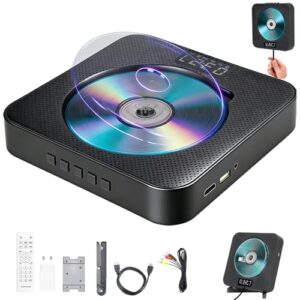 Leitor de DVD para TV, Toca CD, CD Player Portatil, Leitor de CD, Alto-Falantes Duplos Integrados,Toca-Discos Retrô, Parede E Conexão AUX, com Cabos HDMI E AV, Leitor de CD Portátil (CDs)