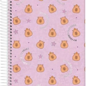 Jandaia - Caderno Espiral Universitário CD 1 Matéria 80 Fls Capyvibes Lilás FSC (CDs)