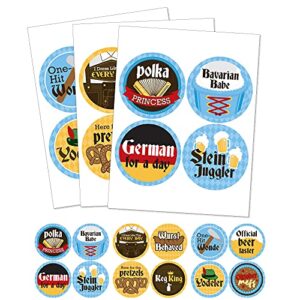 Oktoberfest - Etiquetas engraçadas do festival da cerveja alemã - adesivos de crachás de festa conjunto de 12 (Cervejas)