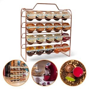 Organizador Suporte Para 40 Cápsulas De Café Três Corações na cor Cobre (Café)