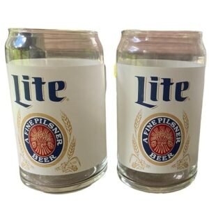 Miller Vidro de lata de assinatura - Conjunto de 2 (Cervejas)