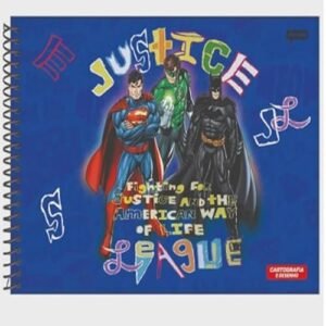 CADERNO ESPIRAL 275X200MM CD CART MIL 80FLS LIGA DA JUSTICA FSC - JANDAIA - 69182-24 - JANDAIA (CDs)