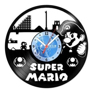 Relógio De Parede Disco Vinil Jogos e Games - Super Mario Bros - VJG-033 (Discos de Vinil)