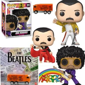 The Rocks Music Figure Pop with Queen & Exclusive Jimi Hendrix + Superstar Fredd Mercury - Beatles Tour + Dead Bears Classic Items (Discos de Vinil)