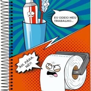 Jandaia - Caderno Espiral Universitário CD 1 Matéria 80 Fls Insano Eu Odeio Meu Trabalho FSC (CDs)
