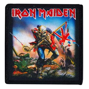 C&D Visionary Patch da bandeira britânica Iron Maiden, preto, vermelho (CDs)