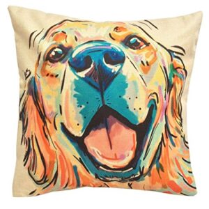 Capa de almofada Redland Art fofa padrão de cães de estimação algodão linho ou algodão poliéster capa de almofada decoração de casa, Cd-go-m2, 45x45cm (CDs)
