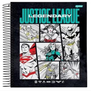 CADERNO ESPIRAL UNIV CD 1X1 80FLS LIGA DA JUSTICA FSC - JANDAIA - 69184-24 - JANDAIA (CDs)