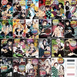 Mangá Demon Slayer, inclui os volumes 1 a 23, de Koyoharu Gotouge, com marcadores de página magnéticos Juliet Music (CDs)