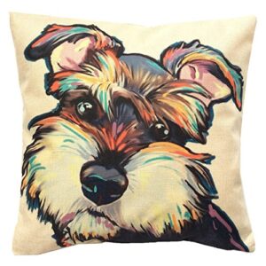Capa de almofada Redland Art fofa padrão de cães de estimação algodão linho ou algodão poliéster capa de almofada decoração de casa, Cd-go-m1, 45x45cm (CDs)