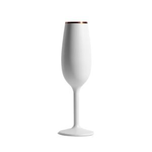 NEWPORT Stemware Collection, taça de champanhe e vinho espumante de aço inoxidável isolada a vácuo premium, copo de champanhe fino, inquebrável e as bebidas permanecem frias, base de silicone (Vinhos)