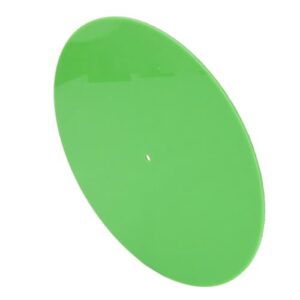 Cosiki Tapete Giratório Acrílico Melhora a Qualidade do Som para Toca-Discos de 12 Espaços, Fundo Silencioso para Entusiastas de Discos (Verde) (Equipamentos)
