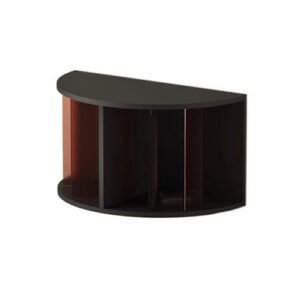 VHDY85KA Organizador de madeira semicircular, suporte multifuncional para armazenamento de discos de vinil (Equipamentos)