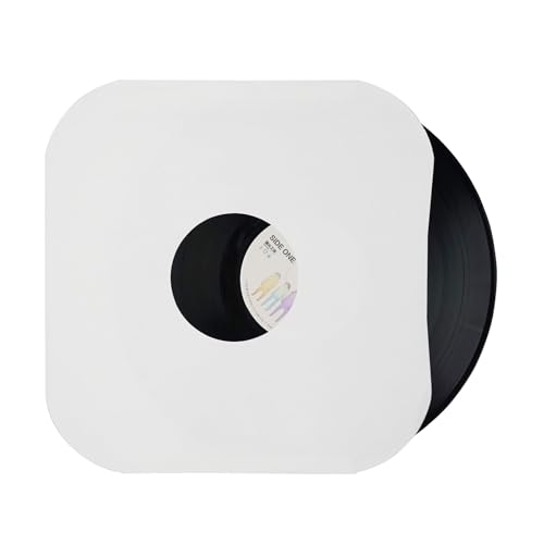 Capas internas de papel para disco de vinil de 30,5 cm - Capas de proteção de papel kraft branco antiestático para vinil de disco LP de 30 cm 33 RPM - pacote com 10 (Discos de Vinil)