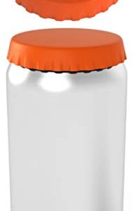 Tampas de lata de silicone – tampas de lata – tampas de lata – tampa de lata – pode salvar – tampa de lata – protege sua coca, cerveja e latas de pop de moscas, abelhas e poeira! – Cabe em latas de refrigerante padrão, Laranja, 2 Pack (Cervejas)